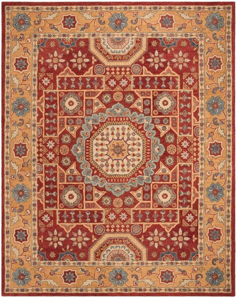 Safavieh Antiquity AT501Q Red and Orange