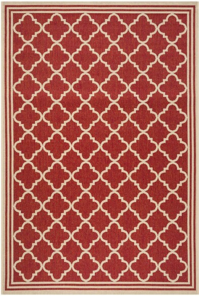 Safavieh Beach House BHS121Q Red and Creme