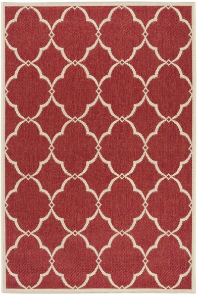 Safavieh Beach House BHS125Q Red and Creme