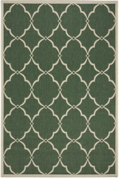 Safavieh Beach House BHS125Y Green and Creme