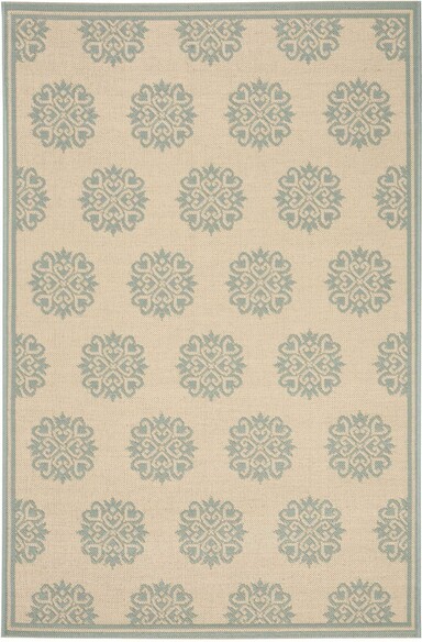 Safavieh Beach House BHS181L Cream and Aqua