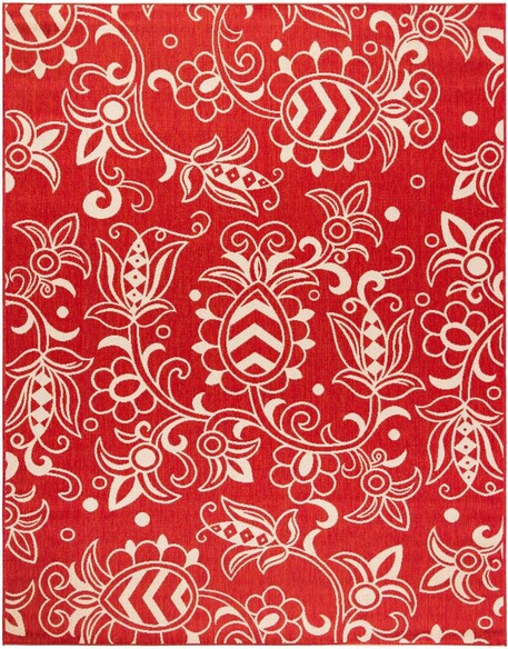 Safavieh Beach House BHS246Q Red and Beige