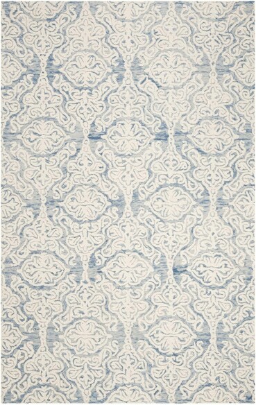 Safavieh Blossom BLM112M Blue and Ivory