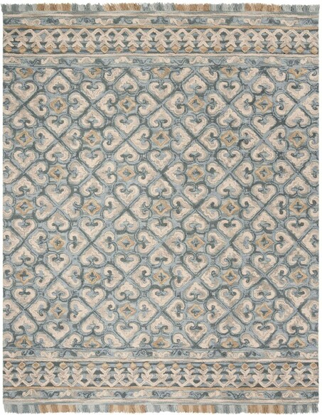 Safavieh Blossom BLM420A Light Beige and Blue