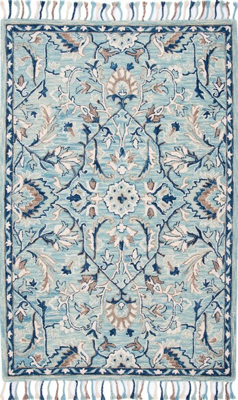 Safavieh Blossom BLM457M Blue and Ivory