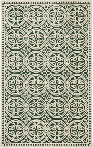 Safavieh Cambridge CAM123Y Dark Green and Ivory