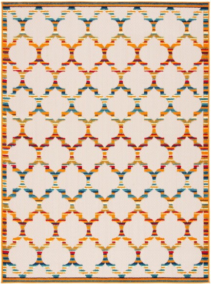 Safavieh Cabana CBN333A Ivory and Orange