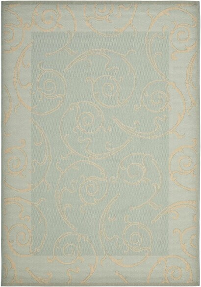 Safavieh Courtyard CY6108-25 Aqua and Cream