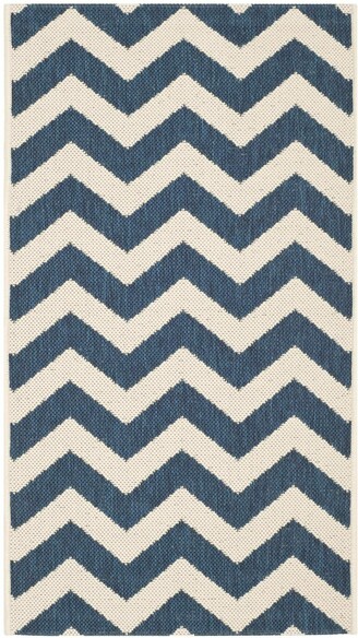 Safavieh Courtyard CY6244-268 Navy and Beige