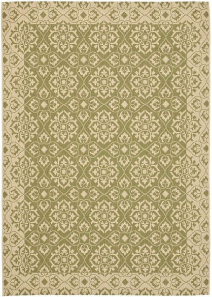 Safavieh Courtyard CY655024 Green and Creme