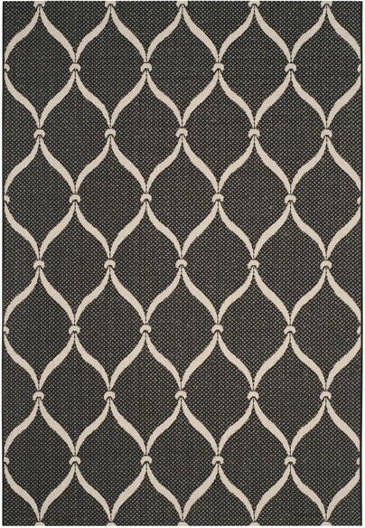 Safavieh Courtyard CY6654256 Black and Beige