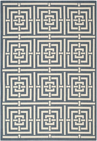 Safavieh Courtyard CY6937-268 Navy and Beige