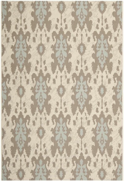 Safavieh Courtyard CY7276-79A18 Beige Dk Beige and Aqua Weft