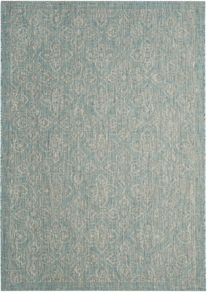 Safavieh Courtyard CY806637121 Aqua and Grey