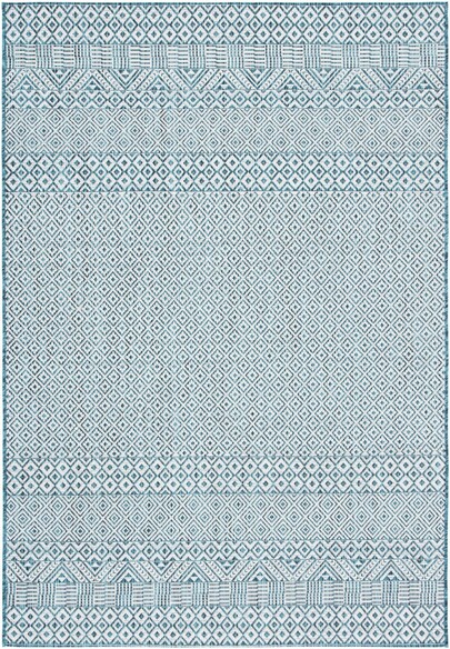 Safavieh Courtyard CY823553512 Ivory and Aqua