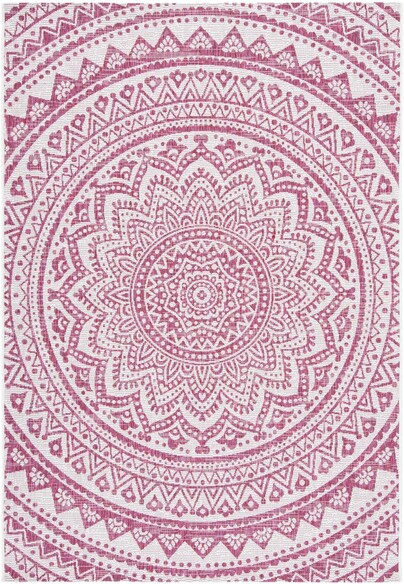 Safavieh Courtyard CY873455912 Ivory and Fuchsia