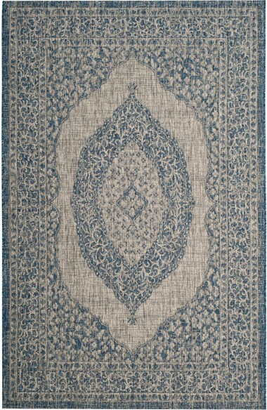 Safavieh Courtyard CY875136812 Light Grey and Blue