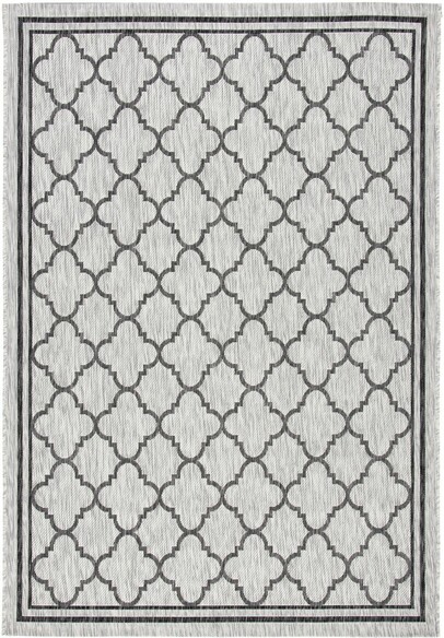 Safavieh Courtyard CY891837612 Light Grey and Black