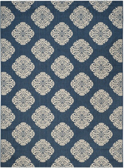 Safavieh Courtyard CYW2432A Navy and Beige