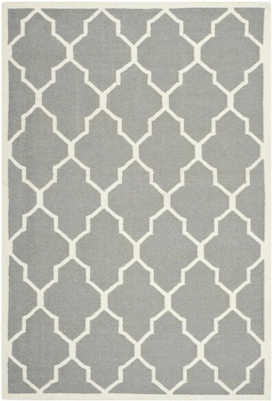 Safavieh Dhurries DHU632B Grey and Ivory