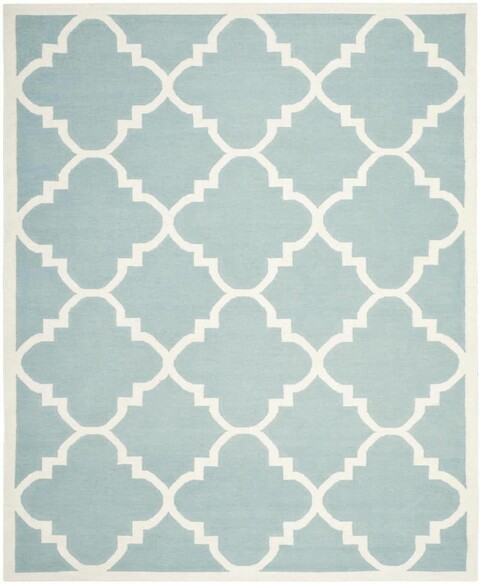 Safavieh Dhurries DHU633C Light Blue and Ivory