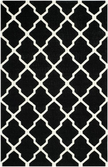 Safavieh Dhurries DHU634A Black and Ivory