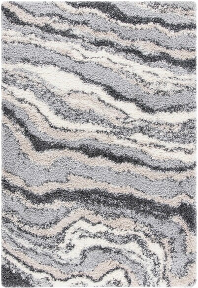 Safavieh Fontana Shag FNT865F Grey and Ivory