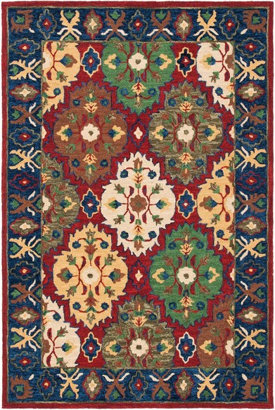 Safavieh Heritage HG354Q Red and Blue