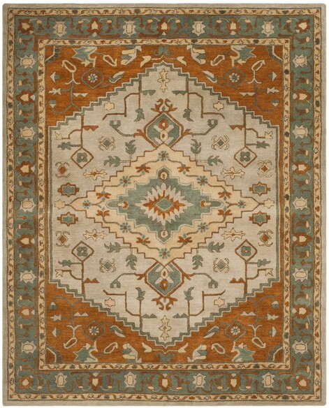 Safavieh Heritage HG406A Light Blue and Rust