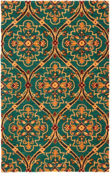 Safavieh Heritage HG475Y Green and Orange