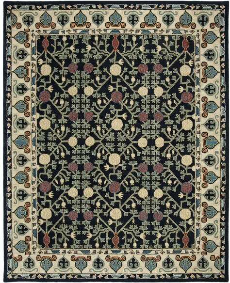 Safavieh Heritage HG740N Navy and Ivory