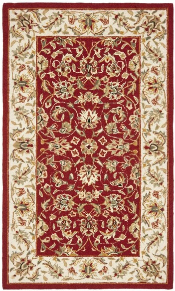 Safavieh Chelsea  HK78B Burgundy and Ivory