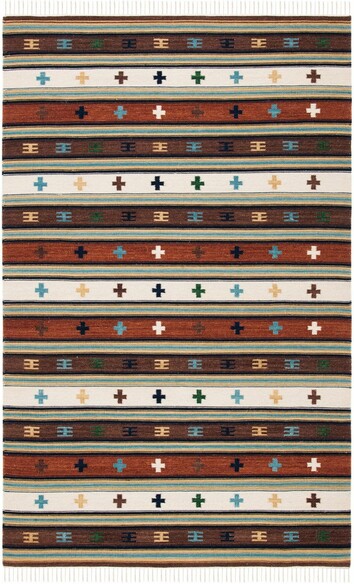 Safavieh Kilim KLM710A Ivory and Rust