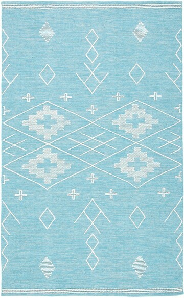 Safavieh Kilim KLM851K Teal and Ivory