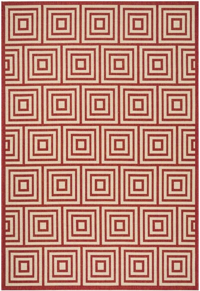 Safavieh Linden LND173Q Red and Creme