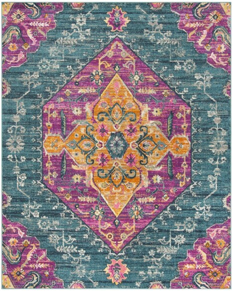 Safavieh Madison MAD119C Blue and Fuchsia