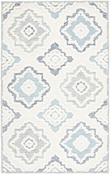 Safavieh Metro MET111A Ivory and Light Blue