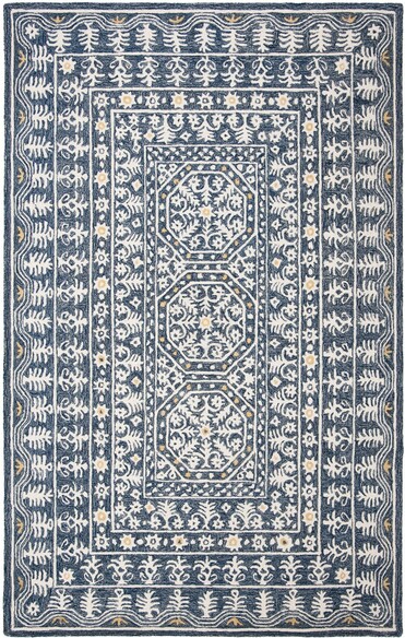 Safavieh MicroLoop MLP619M Blue and Ivory