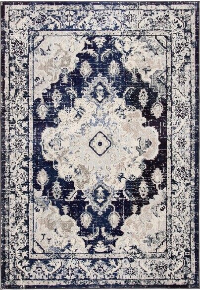 Safavieh Monaco MNC243C Ivory and Navy