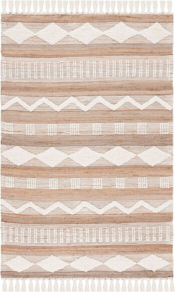 Safavieh Natural Fiber NF377A Natural and Ivory