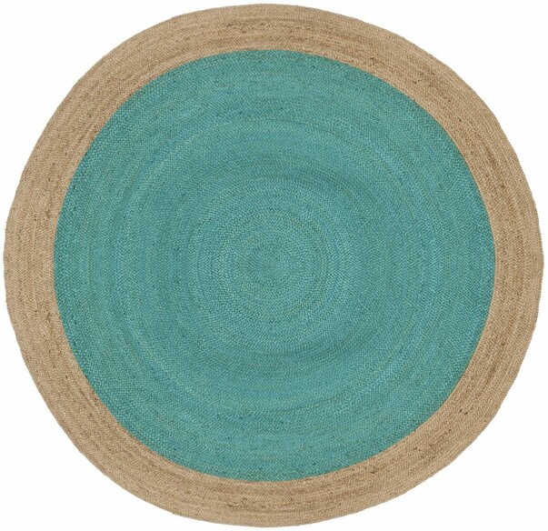 Safavieh Natural Fiber NF801E Teal and Natural