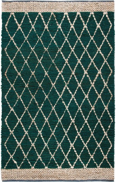 Safavieh Natural Fiber NF951Y Dark Green and Natural