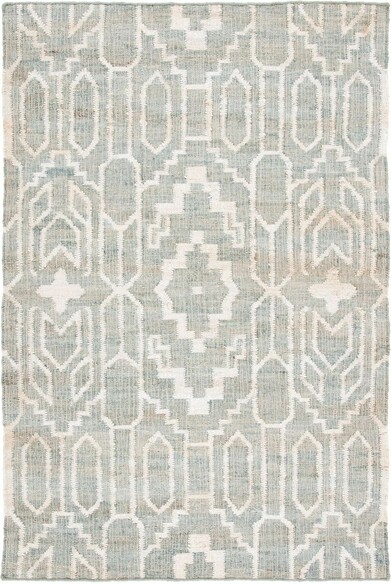 Safavieh Natural Fiber NFB750J Light Blue and Ivory