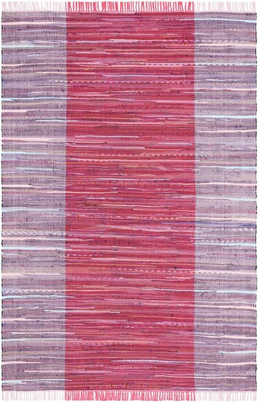 Safavieh Rag Rug RAR122Q Red and Grey