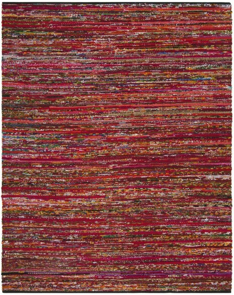 Safavieh Rag Rug RAR250H Fuchsia and Black