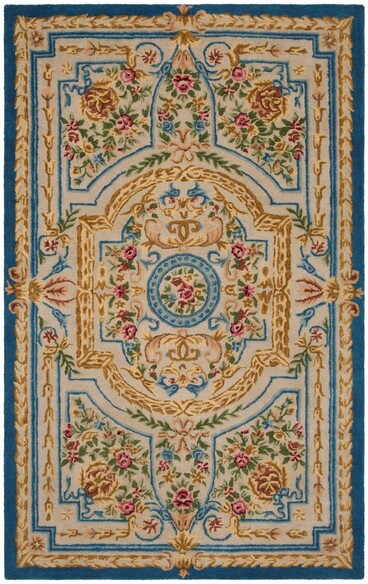 Safavieh Savonnerie SAV118M Blue and Ivory