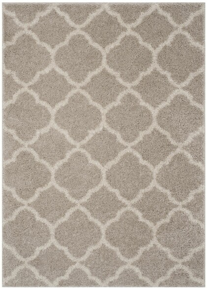 Safavieh New York Shag SG168F Light Grey and Ivory