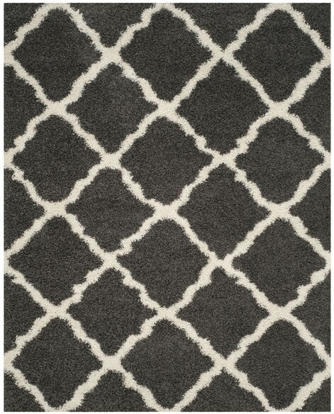 Safavieh Dallas Shag SGD257A Dark Grey and Ivory