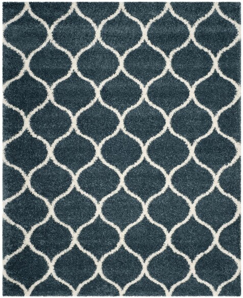 Safavieh Hudson Shag SGH280L Slate Blue and Ivory