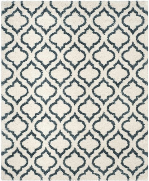 Safavieh Hudson Shag SGH284T Ivory and Slate Blue